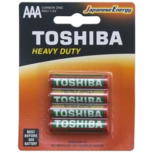 TOSHIBA AAA İnce Pil 4 Lü Blister R03KG-4 BLS