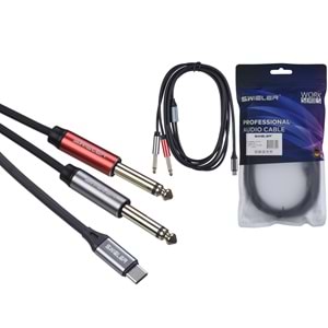 S.WIELER Type C - 2*6.3 mm Mono Kablo Uzunluğu: 2 Metre SC2M-2M