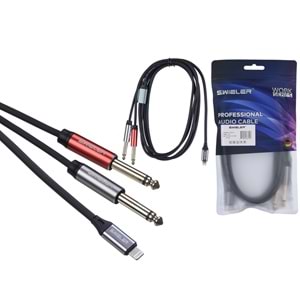 S.WIELER İphone - 2 x 6.3 mm 2 Metre Mono Kablo Sİ2M-2M