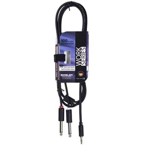 S.WIELER 2*6.3 mm Mono - 3.5 mm 5 Metre Stereo Kablo SM2S-5M