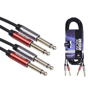 S.WIELER 2*6.3 mm Mono - 2 x 6.3 mm 5 Metre Mono Kablo SMM2-5M