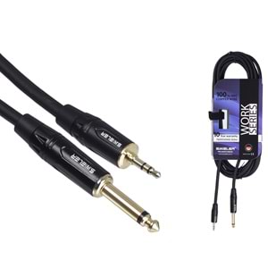 S.WIELER 6.3 mm Mono-3.5 mm 5 Metre Stereo Kablo SMS-5M
