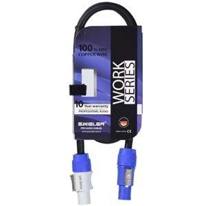S.WIELER Powercon Giriş - Powercon Çıkış 3 X 2.5 mm 1 Metre Kablo SPP-1M