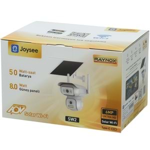 JOYSEE 4 MP Kamera Solar Panelli 2,4 GHz Wi-Fi Çift Lens PTZ Kamera SW-2