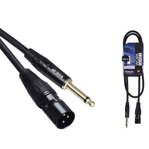 S.WIELER Xlr Erkek - 6.3 mm 1 Metre Mono Kablo SXM-1M