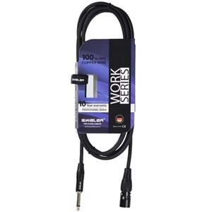 S.WIELER Xlr Erkek - 6.3 mm 3 Metre Mono Kablo SXM-3M