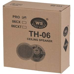 WEST SOUND 16 Cm10W 100V Siyah Tavan Hoparlörü TH-06 PRO