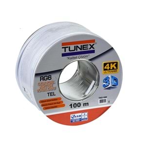 TUNEX Rg6-U4 Ccs 64 Tel Kablo TNX-064