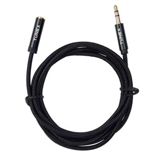 TUNEX 3,5 mm Erkek 3,5 mm Dişi İpek Örgü 1,5 Mt Kulaklık Uzatma TNX-1001