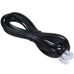 TUNEX Telefon Köken Kablo Jaklı 2 Mt Siyah TNX-4812 BK