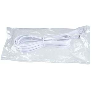 TUNEX Telefon Köken Kablo Jaklı 2 Mt Beyaz TNX-4812 WH