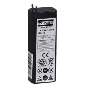 TUNEX 4V 1,2A Siyah Kuru Bakımsız Akü TNX-4V1,2A
