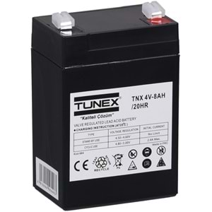 TUNEX 4V 8A Siyah Kuru Bakımsız Akü TNX-4V8A