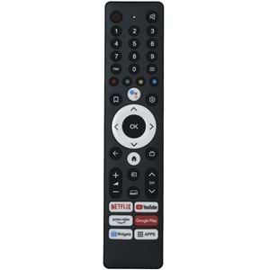TUNEX Arçelik Beko APPS-WIDGETS Tuşlu Ses Komutlu TV Kumanda TR-317