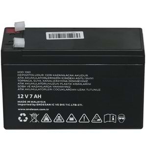 VOOLE 12V 7A Siyah Kuru Bakımsız Akü VB-12V7