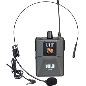 WÖLLER UHF Tek Yaka Şarjlı Kablosuz Mikrofon W-10