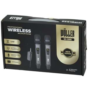 WÖLLER UHF 2 El Kablosuz Mikrofon W-12 EE