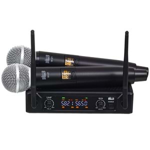 WÖLLER Uhf 2 El 16 Değiştirebilir Frekans Kablosuz Mikrofon W-216 EE