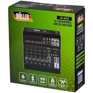 WÖLLER 6 Kanal 99 Dsp Usb-Bt Deck Mikser W-609