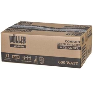 WÖLLER 6 Kanal 600W Mikser Amplifikatör W-6420