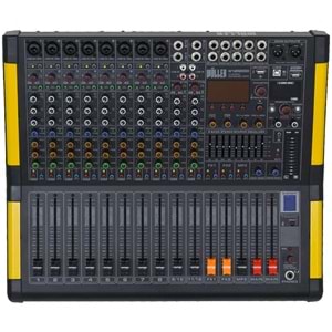 WÖLLER 12 Kanal 2X1000W Usb-Bt Çift Efekt Power Mixer W12-R2000