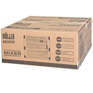 WÖLLER 12 Kanal 2X1000W Usb-Bt Çift Efekt Power Mixer W12-R2000