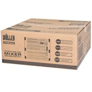 WÖLLER 12 Kanal 2X1250W Usb-Bt Çift Efekt Power Mixer W12-R2500