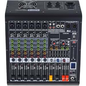 WÖLLER 6 Kanal 2X350W Usb-Bt Power Mixer W6-R700