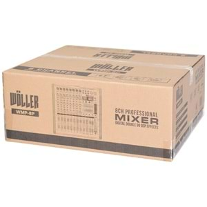 WÖLLER 2X750 W 8 Kanal Usb+Bt 99 Dsp Power Mixer WMP-8P