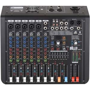 WÖLLER 6 Kanal 2X250W Usb-Bt 16 Dsp Efect Power Mixer WP-6