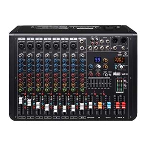 WÖLLER 8 Kanal 2X250W Usb-Bt 99 Dsp Efect Power Mixer WP-8