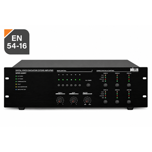 WÖLLER EN54 250W 100V 6 Bölge Kontrollü Evac Router Amfi WPER-6250 RT