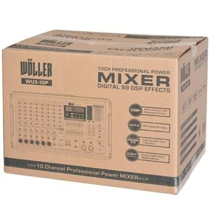 WÖLLER 2X750 W 10 Kanal Usb+Bt Power Küp Mixer Amfi WUX-10 P