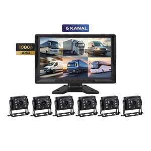 FOR-X 10.1” Ekran 360° Görüş 6 Kanal Araç DVR Kamera Sistemi X-06 DVR