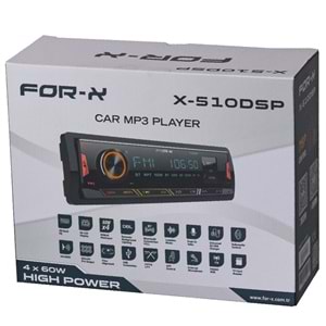 FOR-X Usb-Fm-Bt Dsp İşlemcili 3 Amfi Çıkışlı Oto Teyp X-510 DSP