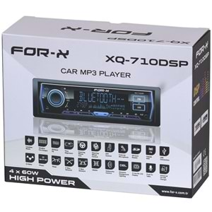 FOR-X Usb-Fm-Bt Dsp İşlemcili 3 Amfi Çıkışlı Oto Teyp XQ-710 DSP