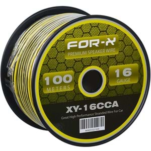 FOR-X 16 Ga 2X1,5 Hoparlör Kablosu 100-Mt Lik Top XY-16 CCA
