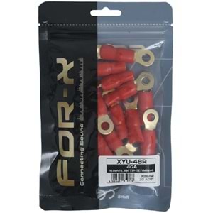 FOR-X 4 GA 20 Adet Kırmızı Yuvarlak İzoleli Kablo Yüksüğü XYU-48R