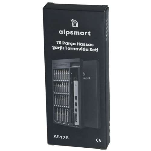 ALPSMART 76 Parça Hassas Şarjlı Tornavida Seti AS-176
