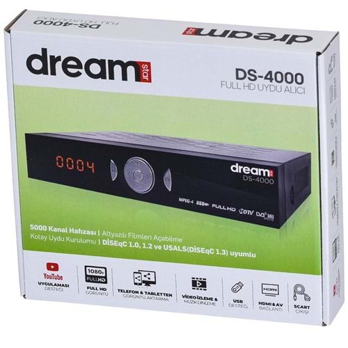 DREAMSTAR Kasalı Hd Uydu Alıcısı DS-4000