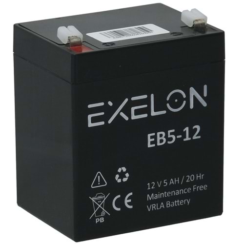 EXELON 12V 5A Siyah Kuru Bakımsız Akü EB-12V5