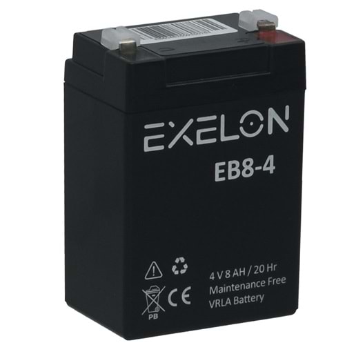 EXELON 4V 8A Siyah Kuru Bakımsız Akü EB-4V8