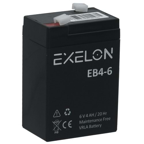 EXELON 6V 4A Siyah Kuru Bakımsız Akü EB-6V4