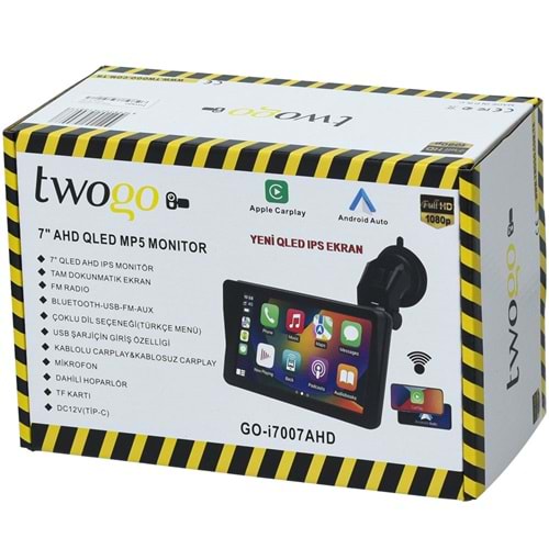 TWOGO 7'' Apple Carplay Android Auto Monitör GO-İ7007 AHD