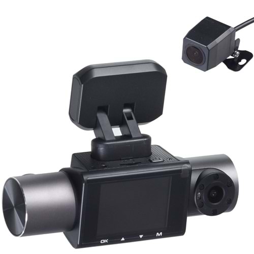 TWOGO 2'' Ekranlı 3 Kameralı GPs Li Dvr GO-XRAY3