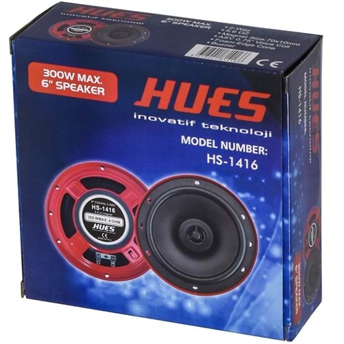 HUES 16 Cm 300W Oto Hoparlör HS-1416