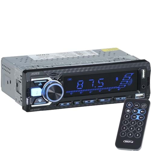 HUES Çift Bluetooth ve USB Girişli Radyo Oto Teyp HS-3200 BT