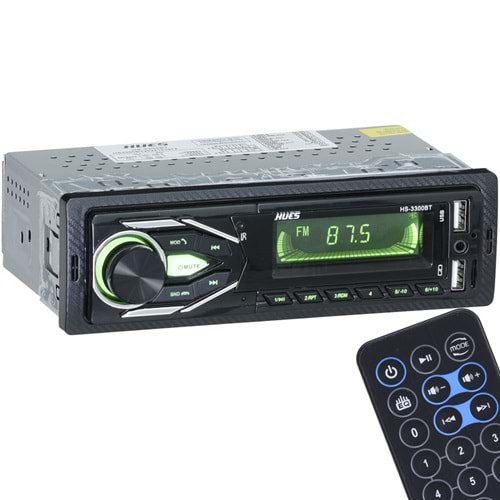 HUES Çift Bluetooth ve USB Girişli Radyo Oto Teyp HS-3300 BT