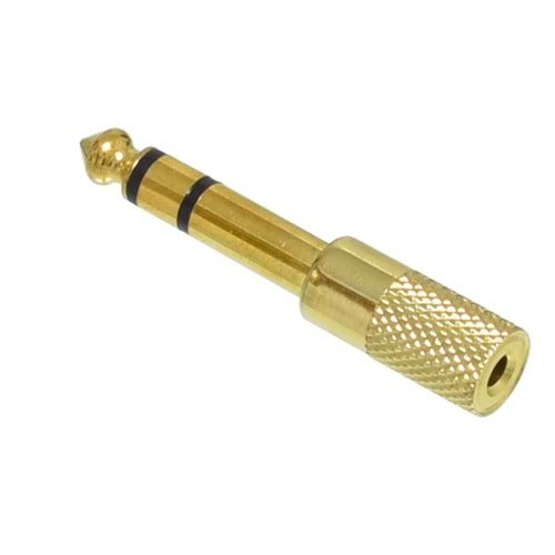 6,3 Mm Dişi-3,5 Mm Erkek Metal Gold Çevirici Jak JKF-014