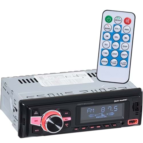 JACK MARTIN Çift Bluetooth ve USB Girişli Radyo Oto Teyp JM-400 BT